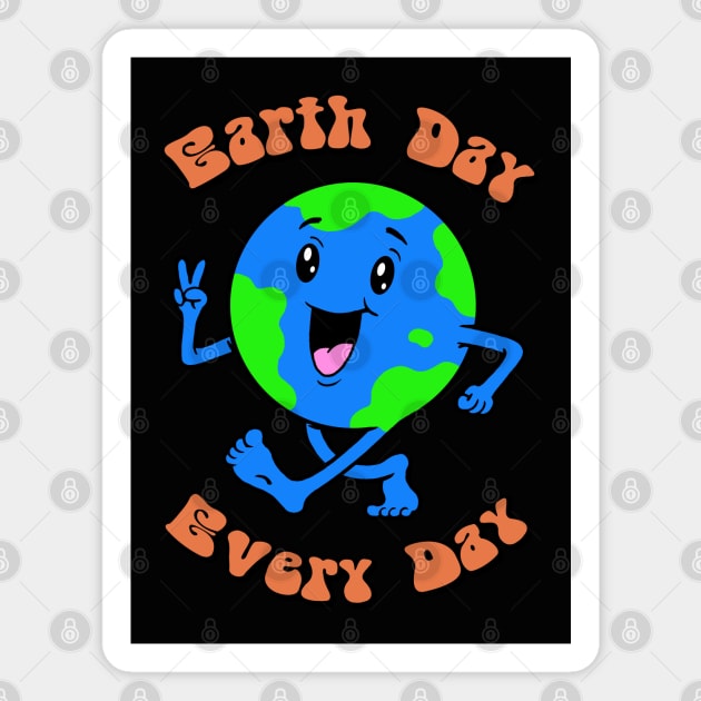 Earth Day Every Day! Back Print Magnet by Vincent Trinidad Art